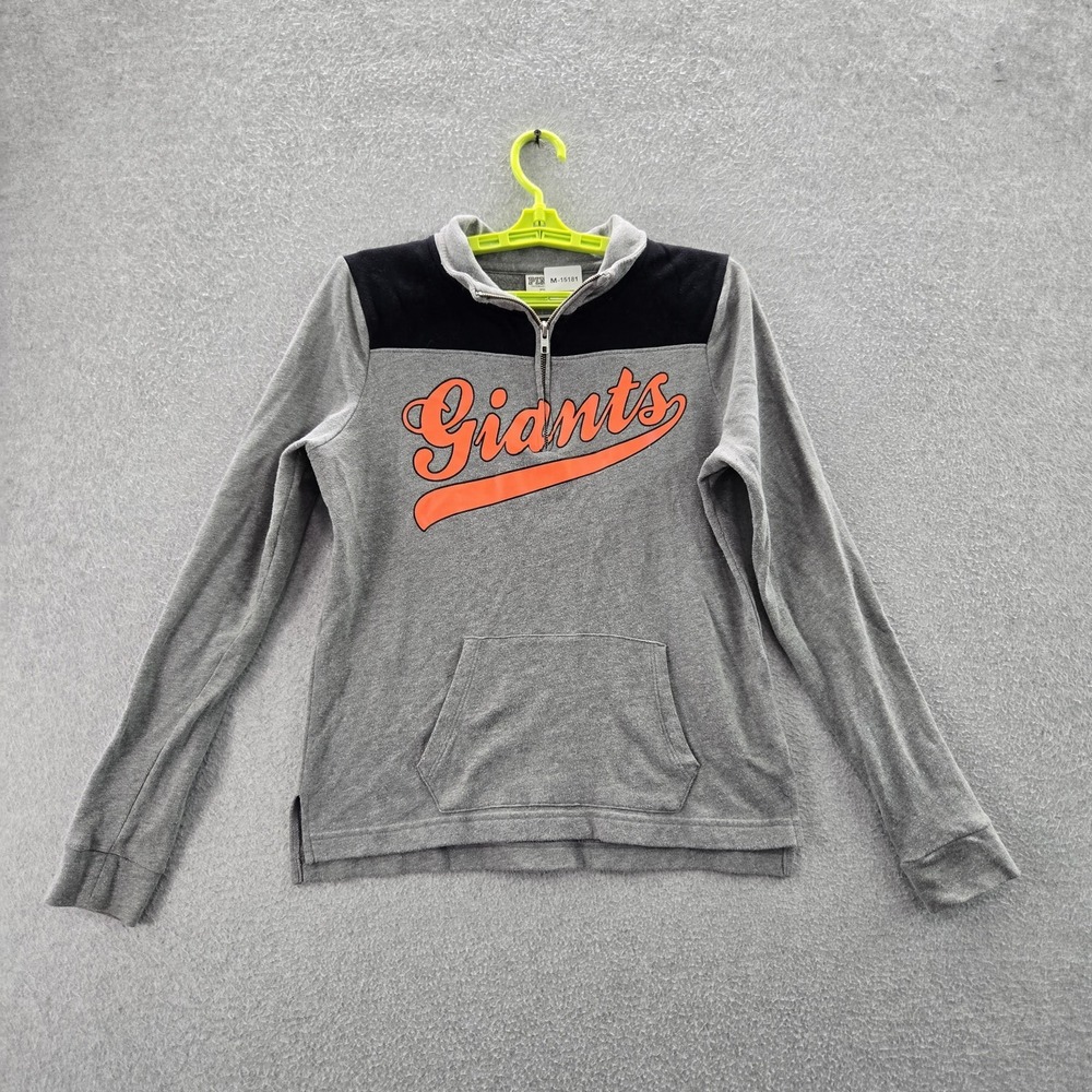 San Francisco Giants Women Sweatshirt S Gray PINK Victoria's Secret Colorblock